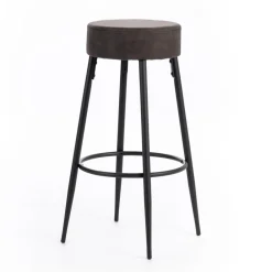 Viadurini Living Küchenhocker-2 Hocker mit Sitz aus Mikrofaserstoff und Metallstruktur - Ronik