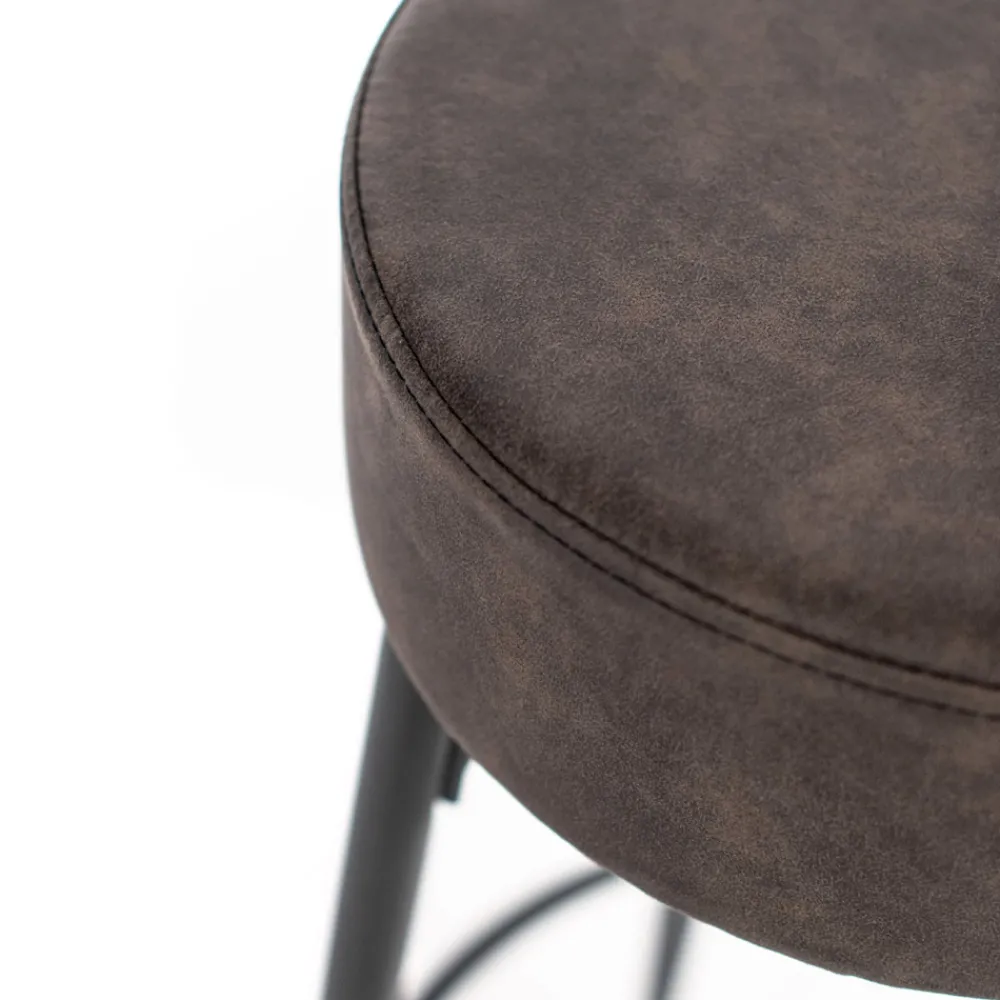 Viadurini Living Küchenhocker-2 Hocker mit Sitz aus Mikrofaserstoff und Metallstruktur - Ronik