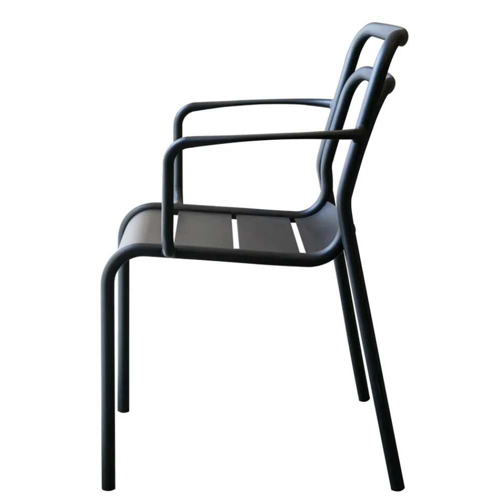 Viadurini in the Garden Metallsessel-2 Innen- und Außensessel aus 100 % recyceltem Aluminium in verschiedenen Farben – Getränk