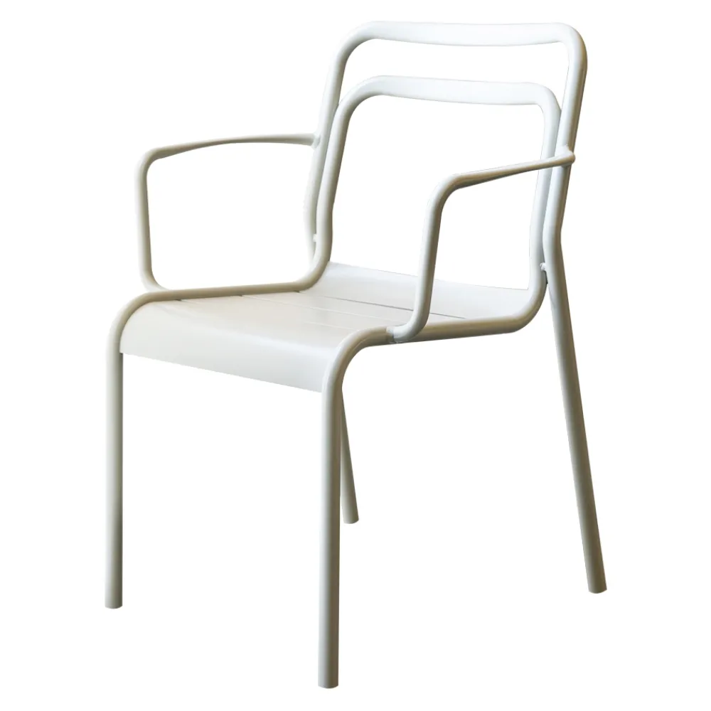 Viadurini in the Garden Metallsessel-2 Innen- und Außensessel aus 100 % recyceltem Aluminium in verschiedenen Farben – Getränk