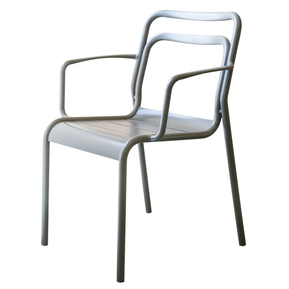 Viadurini in the Garden Metallsessel-2 Innen- und Außensessel aus 100 % recyceltem Aluminium in verschiedenen Farben – Getränk