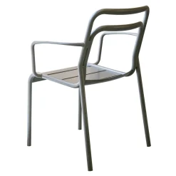 Viadurini in the Garden Metallsessel-2 Innen- und Außensessel aus 100 % recyceltem Aluminium in verschiedenen Farben – Getränk