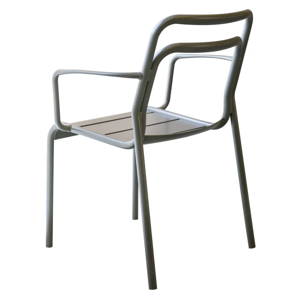 Viadurini in the Garden Metallsessel-2 Innen- und Außensessel aus 100 % recyceltem Aluminium in verschiedenen Farben – Getränk