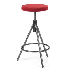 Viadurini Living Küchenhocker-4 Innenhocker aus rotem Stoff und brünierter Struktur, hergestellt in Italien – Halskette