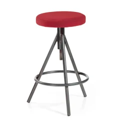 Viadurini Living Küchenhocker-4 Innenhocker aus rotem Stoff und brünierter Struktur, hergestellt in Italien – Halskette