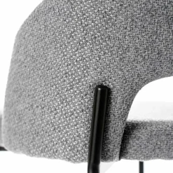 Viadurini Living Küchenhocker-2 Innenhocker mit Sitz und Rückenlehne aus Stoff und Metallbeinen – Strand