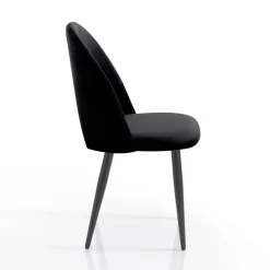 Viadurini Living Moderne Stühle-4 Innenstühle aus Stoff mit Samteffekt in verschiedenen Farben - Corvina