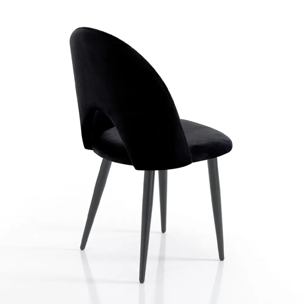 Viadurini Living Moderne Stühle-4 Innenstühle aus Stoff mit Samteffekt in verschiedenen Farben - Corvina