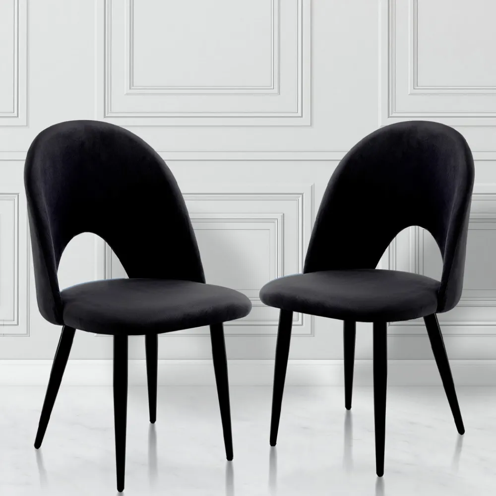 Viadurini Living Moderne Stühle-4 Innenstühle aus Stoff mit Samteffekt in verschiedenen Farben - Corvina