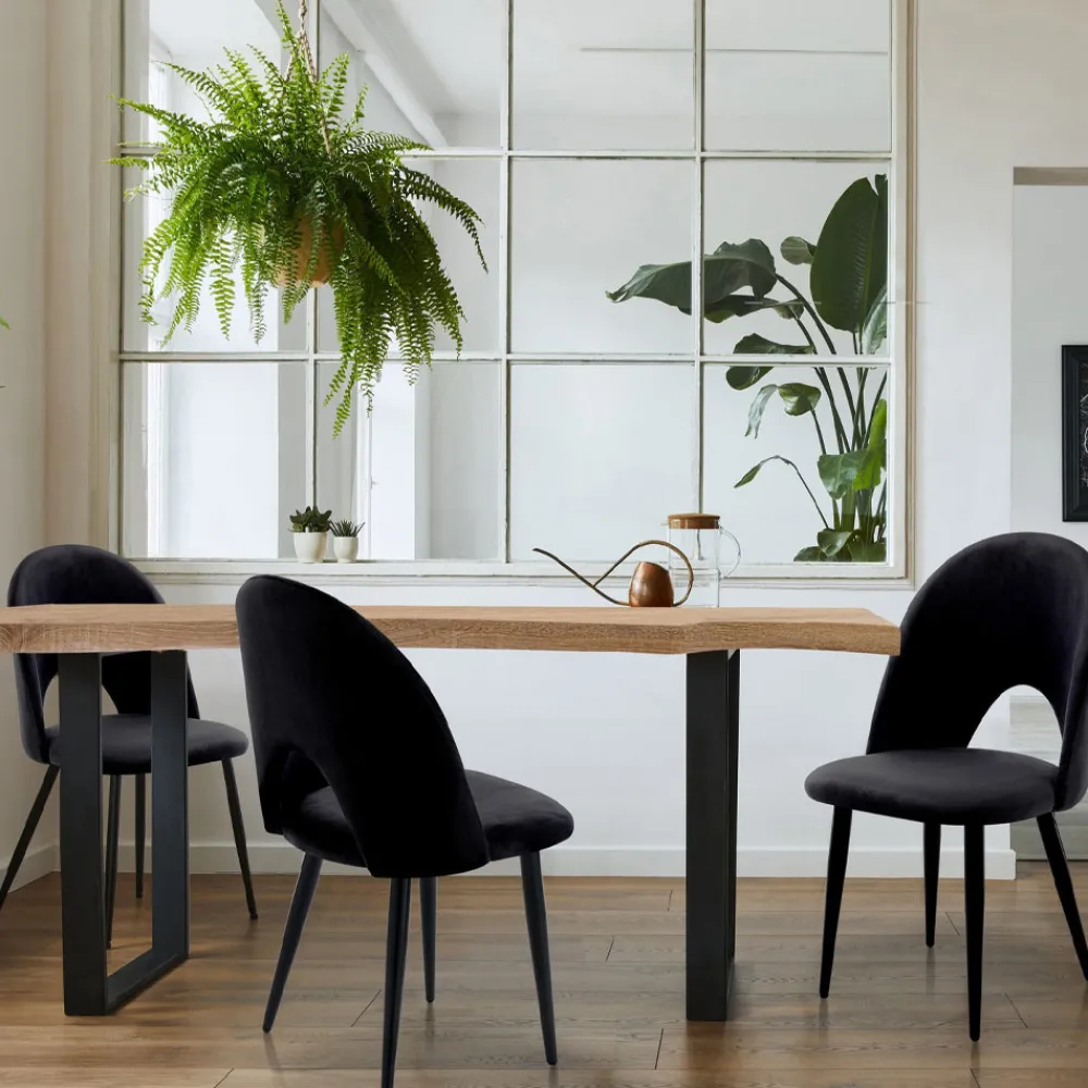 Viadurini Living Moderne Stühle-4 Innenstühle aus Stoff mit Samteffekt in verschiedenen Farben - Corvina