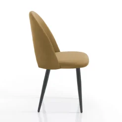 Viadurini Living Moderne Stühle-4 Innenstühle aus Stoff mit Samteffekt in verschiedenen Farben - Corvina