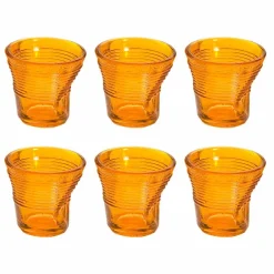Viadurini Kitchen Gläser Set-12 Kaffeetassen zerknittertes farbiges Designglas - Sarabi