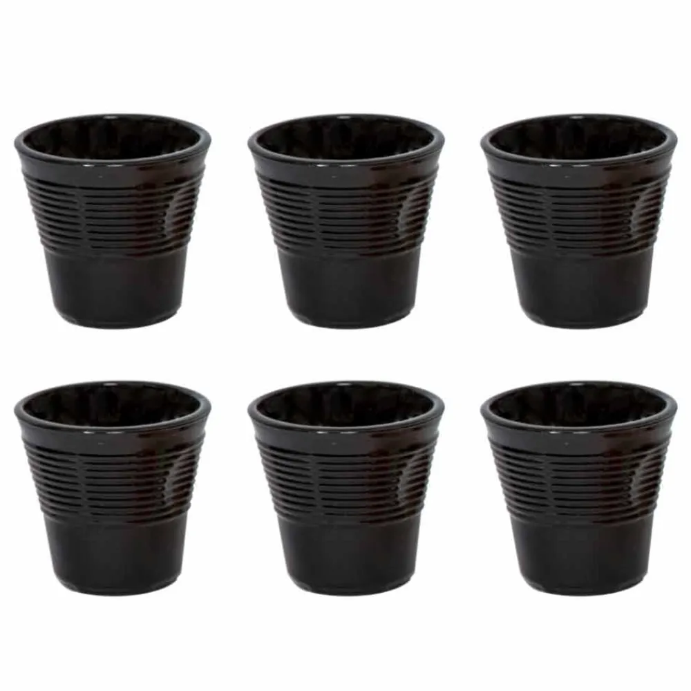 Viadurini Kitchen Gläser Set-12 Kaffeetassen zerknittertes farbiges Designglas - Sarabi