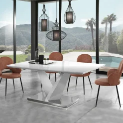 Viadurini Living Moderne Stühle-4 Kunstlederstühle in verschiedenen Ausführungen – Amaranth