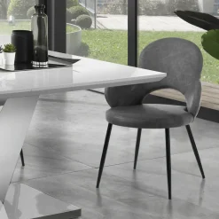 Viadurini Living Moderne Stühle-4 Kunstlederstühle in verschiedenen Ausführungen – Amaranth