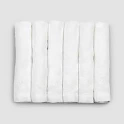 Viadurini Textile Servietten-6 leichte Leinenservietten mit hochwertiger Luxusdekoration - Virtu