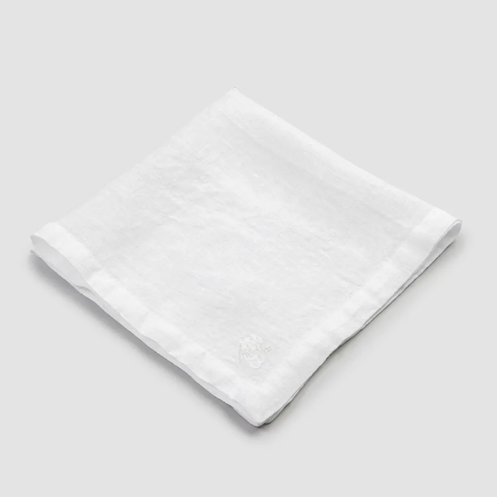 Viadurini Textile Servietten-6 leichte Leinenservietten mit hochwertiger Luxusdekoration - Virtu