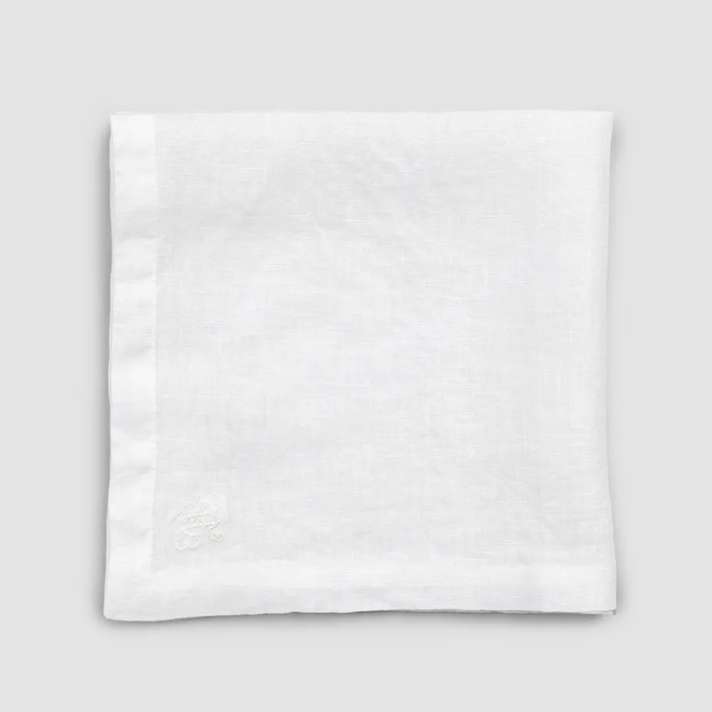 Viadurini Textile Servietten-6 leichte Leinenservietten mit hochwertiger Luxusdekoration - Virtu