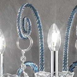 Viadurini Lighting Klassische Wandleuchten-3 Lichter Artisan Glaswandlampe von Venedig Made in Italy - Florentiner