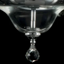 Viadurini Lighting Klassische Kronleuchter-6 Lichter Design Kronleuchter in Ivy Glas und Kristall, made in Italy