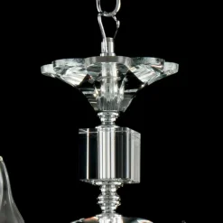 Viadurini Lighting Klassische Kronleuchter-8 Lichter Glas Design Kronleuchter mit Ivy Kristall Dekorationen