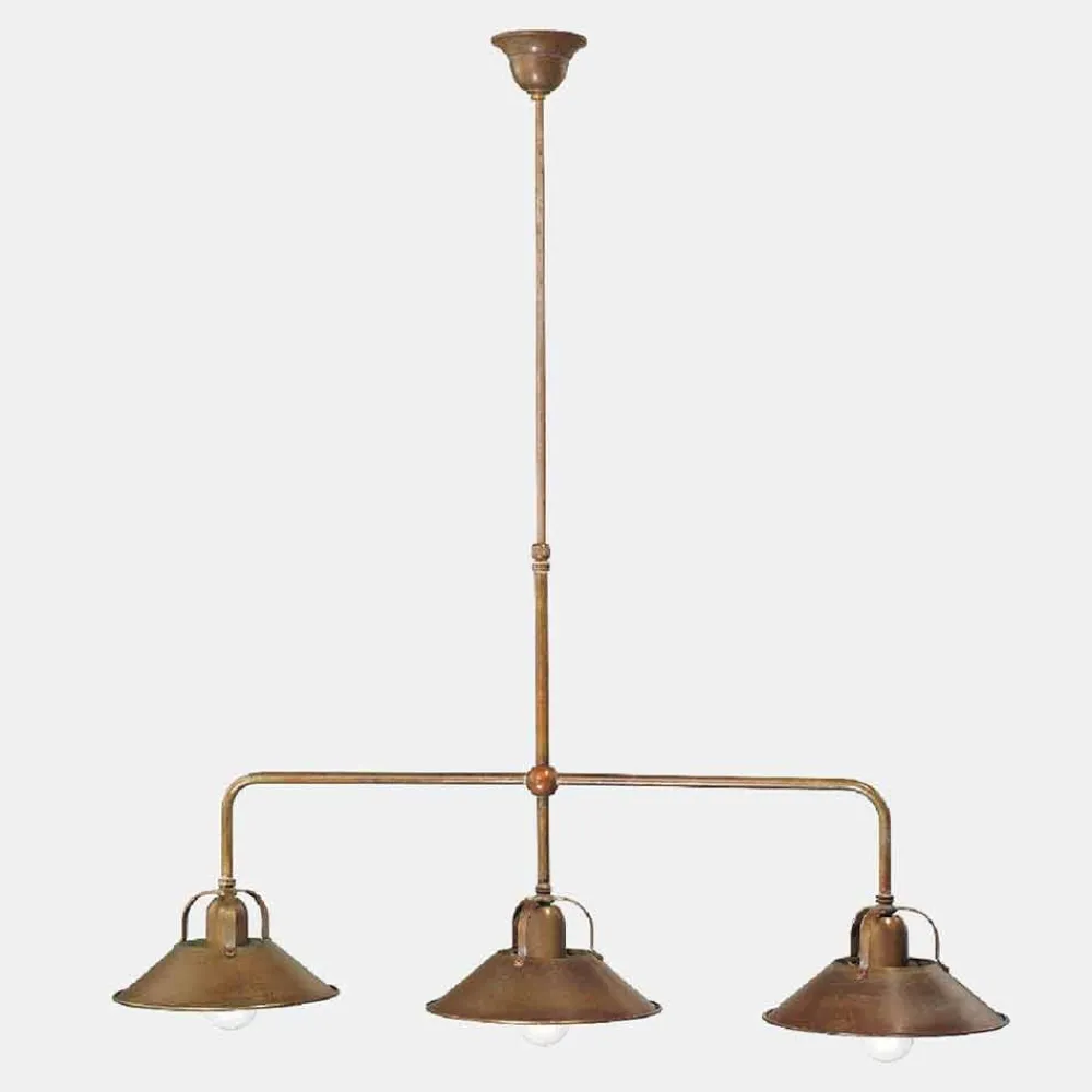Il Fanale Vintage Kronleuchter-3 Lichter Messing Kronleuchter Vintage Style Made in Italy - Cascina von