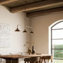 Il Fanale Vintage Kronleuchter-3 Lichter Messing Kronleuchter Vintage Style Made in Italy - Cascina von