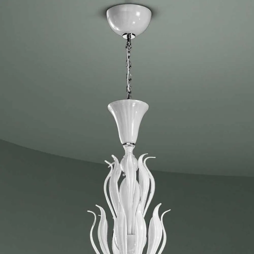 Viadurini Lighting Klassische Kronleuchter-12 Lichter Venedig Glas Kronleuchter Handgefertigt in Italien - Agustina