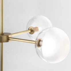 Il Fanale Designer Pendelleuchten-5 Lights Pendelleuchte aus natürlichem Messing und Glas - Molecola von
