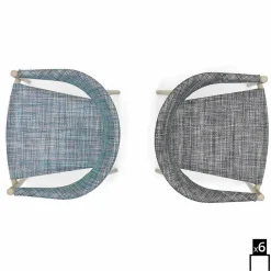 Varaschin Holzsessel|Moderne Sessel-6 Loungestühle Clever Set