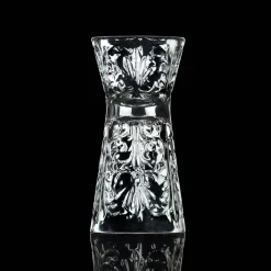 Viadurini Kitchen Italienisches Kristallgeschirr-12 luxuriös verzierte Jiggergläser aus ökologischem Kristall - Schicksal