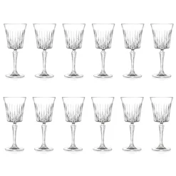 Viadurini Kitchen Italienisches Kristallgeschirr-12 luxuriöse ökologische Kristallwasser Cocktail Weingläser - Senzatempo