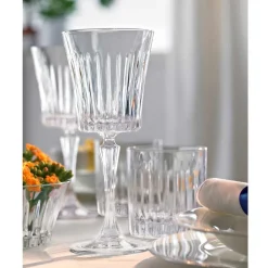 Viadurini Kitchen Italienisches Kristallgeschirr-12 luxuriöse ökologische Kristallwasser Cocktail Weingläser - Senzatempo