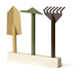 Viadurini in the Garden Deko Artikel Und Wohnaccessoires-3 Metall Gartengeräte mit Holzsockel Made in Italy - Garten