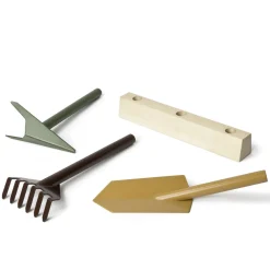 Viadurini in the Garden Deko Artikel Und Wohnaccessoires-3 Metall Gartengeräte mit Holzsockel Made in Italy - Garten