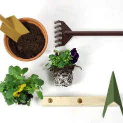 Viadurini in the Garden Deko Artikel Und Wohnaccessoires-3 Metall Gartengeräte mit Holzsockel Made in Italy - Garten