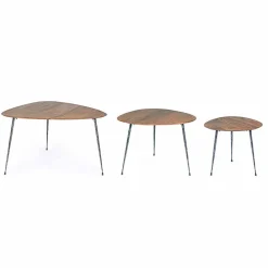 Viadurini Living Moderne Couchtische-3 moderne Couchtische mit Homemotion Mango Holzplatte - Kalidi