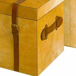 Viadurini Living Truhen Und Sitztruhe-2 moderne Designstämme in Deii hellbraunem Pony