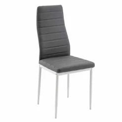 Viadurini Living Moderne Stühle-4 moderne Esszimmerstühle aus Lederimitat und Metallbeinen - Spiga