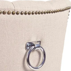 Viadurini Living Moderne Stühle-2 moderne Leinenstühle mit Eichenholzstruktur Homemotion - Barna