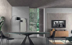 Viadurini Living Moderne Stühle-4 moderne Stahlstühle mit gepolstertem Samtsitz, hergestellt in Italien – Nirvana