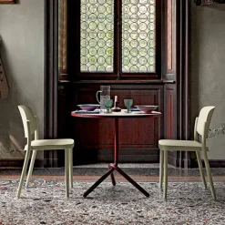 Viadurini in the Garden Gartenstühle Kunststoff-4 moderne stapelbare Gartenstühle aus Polypropylen Made in Italy - Bernetta