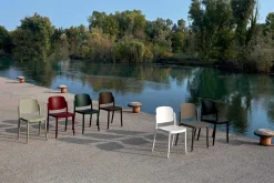 Viadurini in the Garden Gartenstühle Kunststoff-4 moderne stapelbare Gartenstühle aus Polypropylen Made in Italy - Bernetta