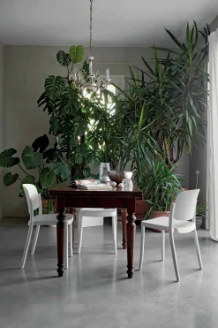 Viadurini in the Garden Gartenstühle Kunststoff-4 moderne stapelbare Gartenstühle aus Polypropylen Made in Italy - Bernetta