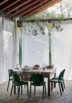 Viadurini in the Garden Gartenstühle Kunststoff-4 moderne stapelbare Gartenstühle aus Polypropylen Made in Italy - Bernetta