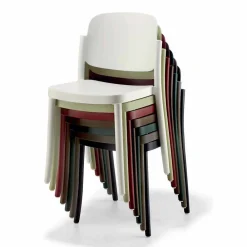 Viadurini in the Garden Gartenstühle Kunststoff-4 moderne stapelbare Gartenstühle aus Polypropylen Made in Italy - Bernetta