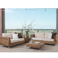 Viadurini in the Garden Gartensofas-2- oder 3-Sitzer-Außensofa in Bananenbaum mit Kissen - Legolas