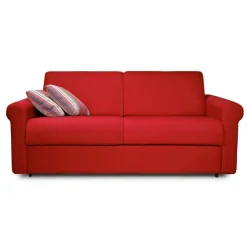 Viadurini Living Moderne Schlafsofas-2- oder 3-Sitzer-Schlafsofa aus abnehmbarem rotem Stoff Made in Italy - Geneviev