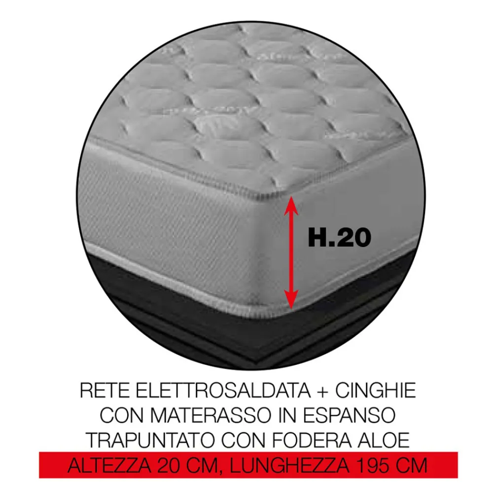 Viadurini Living Moderne Schlafsofas-2- oder 3-Sitzer-Schlafsofa aus abnehmbarem rotem Stoff Made in Italy - Geneviev