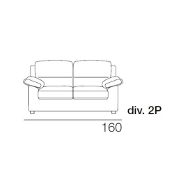 Viadurini Living Moderne Sofas-2- oder 3-Sitzer-Sofa mit Stoffbezug und Füßen Made in Italy - Budapest